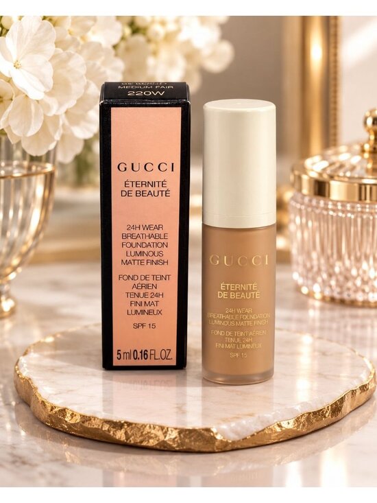 Gucci Other - Gucci Éternité de Beauté Foundation 220W Medium Fair SPF 15 5ml New In Box